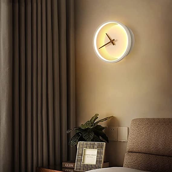 9030 Creative Art Nordic Home Decoration LED Wall Clock Lamp