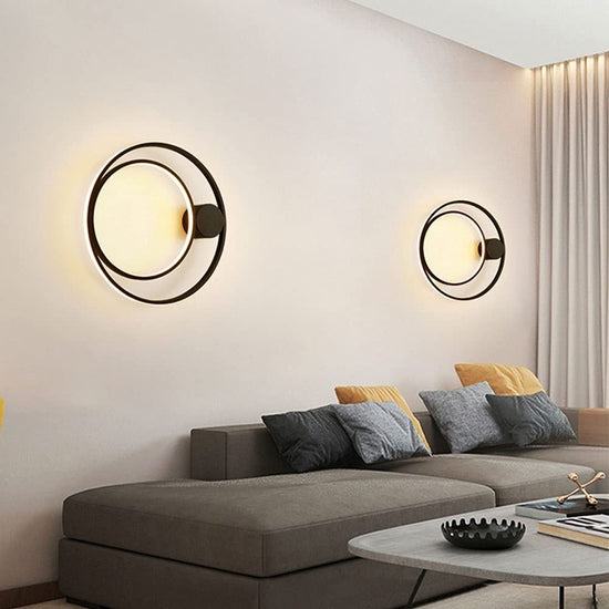 Double Round Bedside Led Wall Lamp by Gloss (9069)