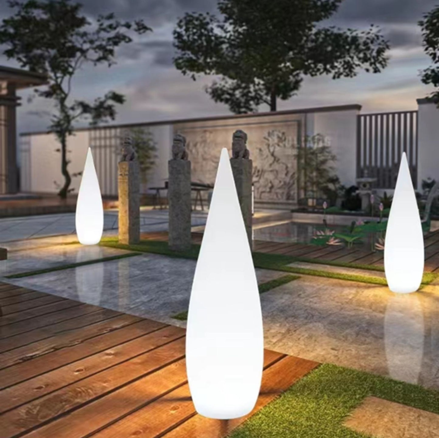 Unique design LED Remote Control Outdoor Floor Lamp by Gloss (9152)