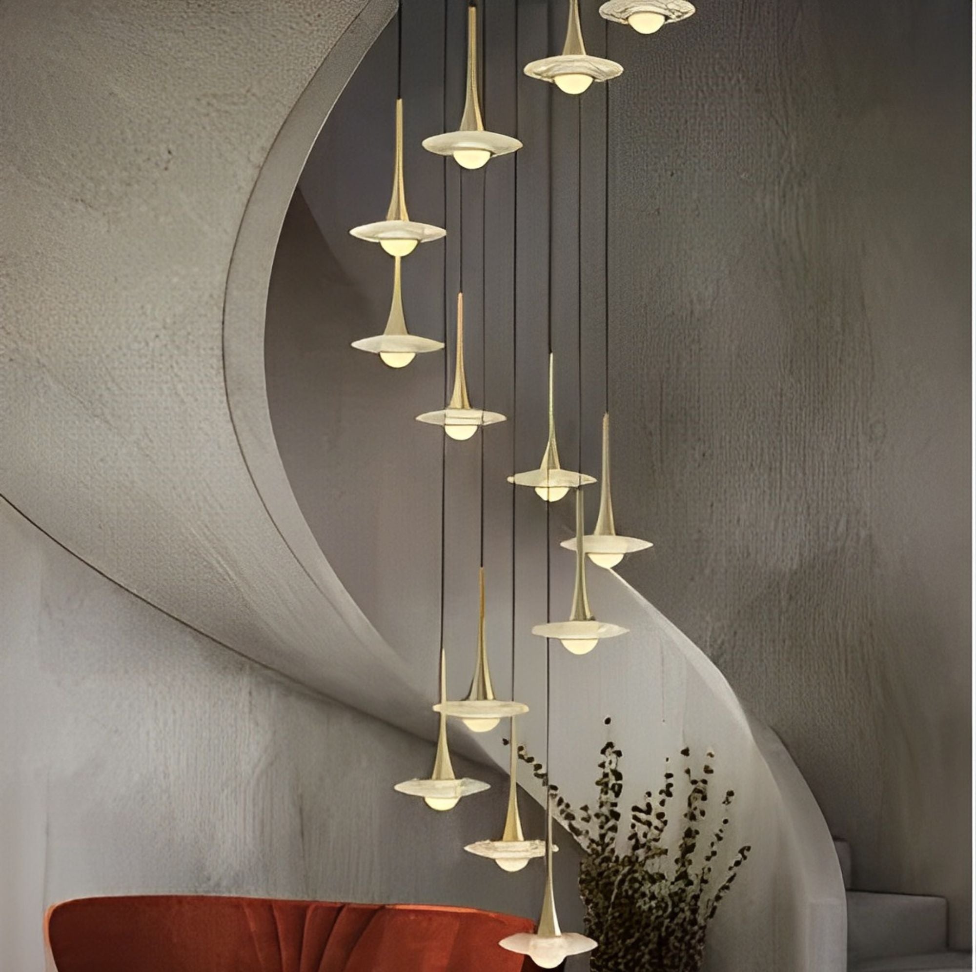 9513 Luxury Feel Modern Living Room LED Chandeliers Light