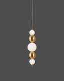 A1838/180/ Modern Hanging Gold Glass Adjustable Hanging Milk white ball Lighting Fixture for Living Room, Bedroom, Cafe, Restro, Hotel