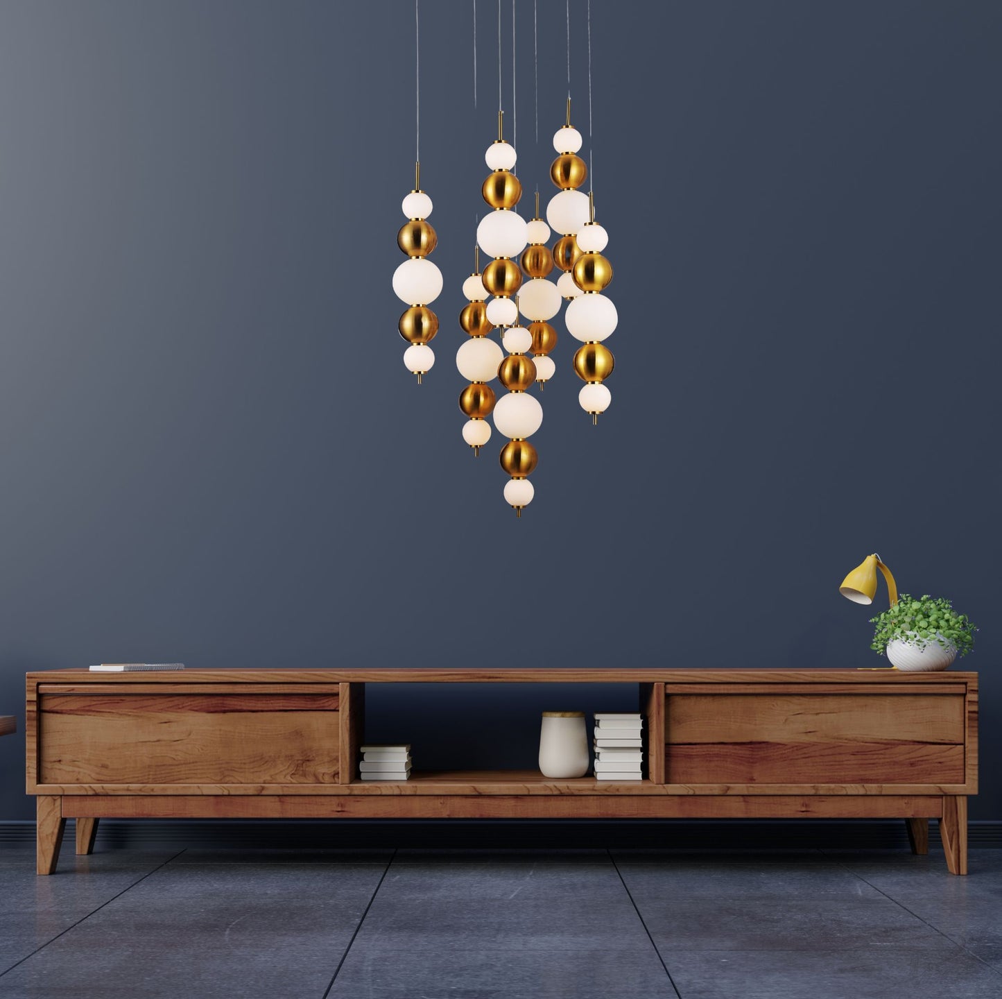 Modern Gold Glass LED Chandeliers by Gloss (A1838/7)