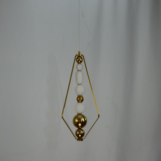 Load image into Gallery viewer, Crystal Sand Black and Gold Glass Pendant Hanging Light by Gloss (A1870/A)

