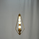 A1870/A Crystal Sand Black and Gold Glass Pendant Hanging Light