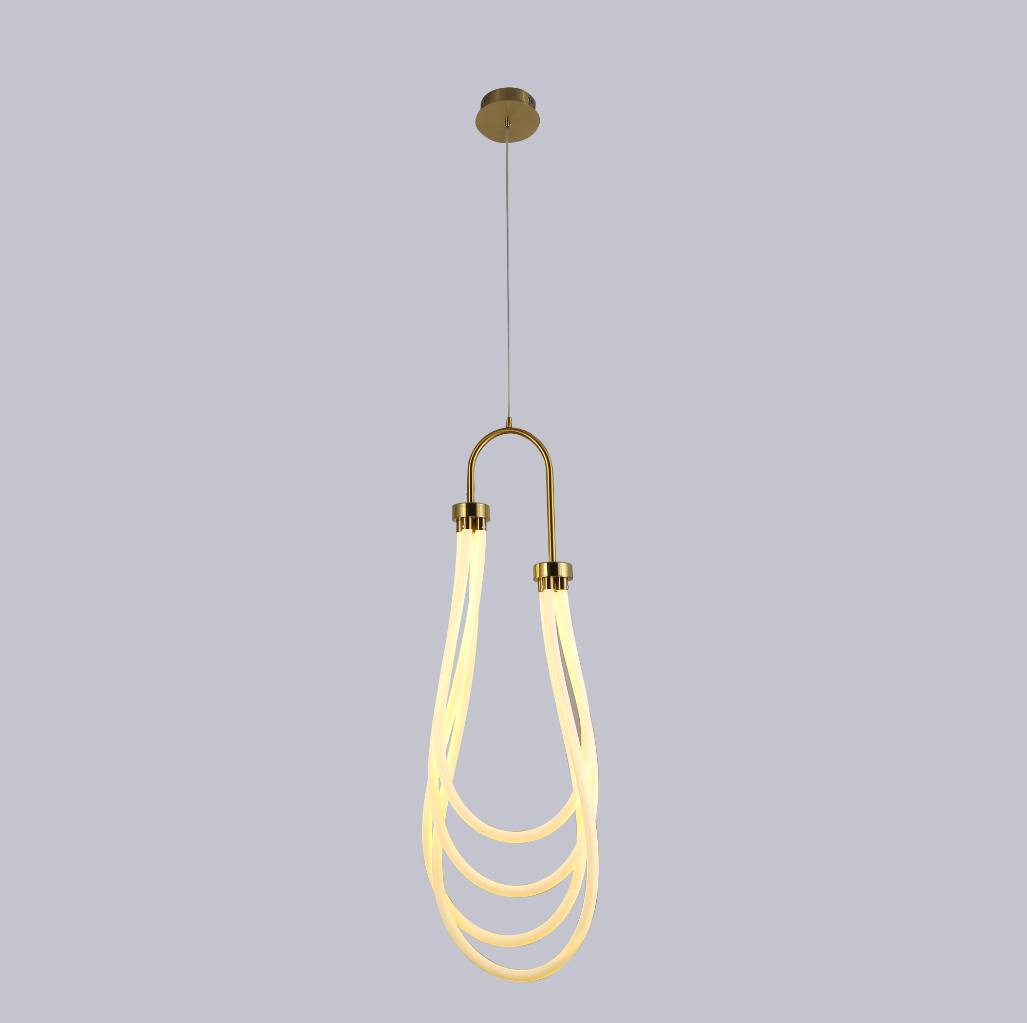 A1872/4 LED Funky Gold Soft Strap Pendant Lighting New Trend Luster Hanging Lamps Suspension Luminaire Lamps For Dining Room, Living Room, Hotel, Cafe (Single Piece)