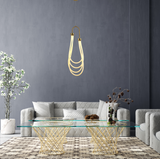 A1872/4 LED Funky Gold Soft Strap Pendant Lighting New Trend Luster Hanging Lamps Suspension Luminaire Lamps For Dining Room, Living Room, Hotel, Cafe (Single Piece)