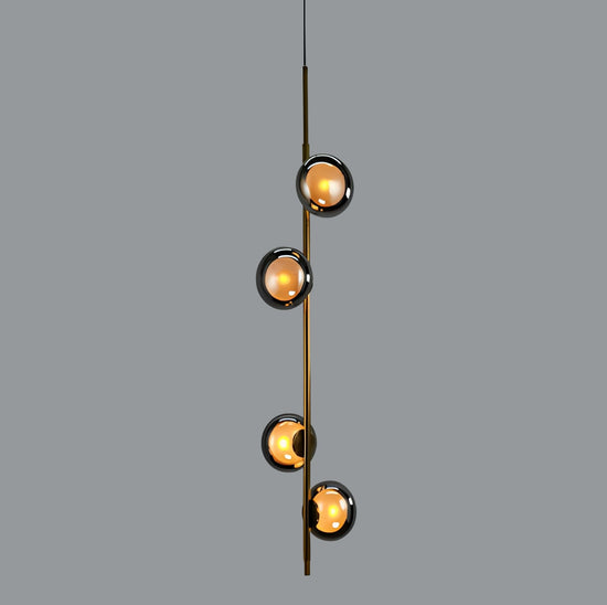 Smart Modern Gold Glass Liner Soot Pendant Hanging Light by Gloss (A1877/B/A3)