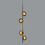 A1877/B/A3 Smart Modern Gold Glass Liner Soot Pendant Hanging Light