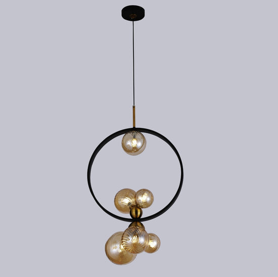 Premium Modern Gold Glass Twisted Ball Lampshade Pendant Light by Gloss (A1887/380/A3)