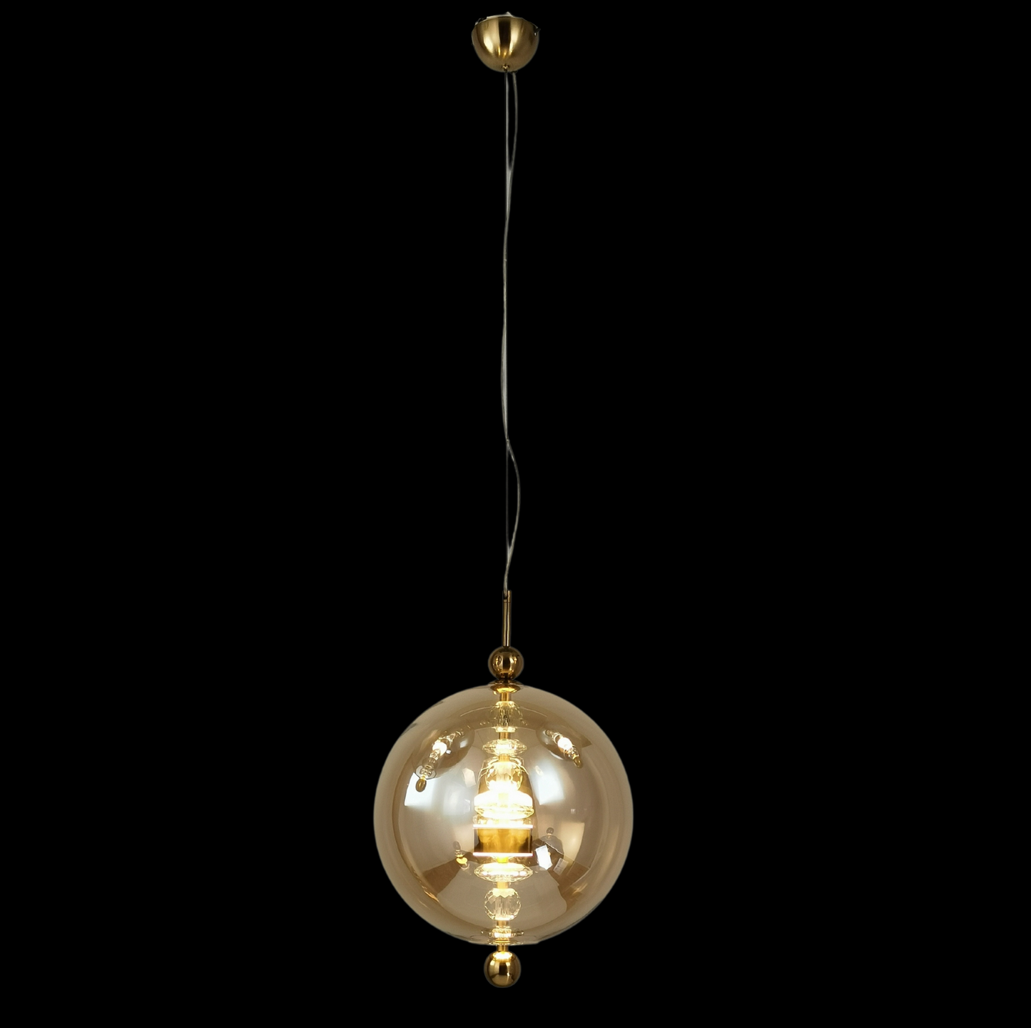 Clear Gold Glass Ball Modern LED Pendant Lamp by Gloss (A1910/350/A3)