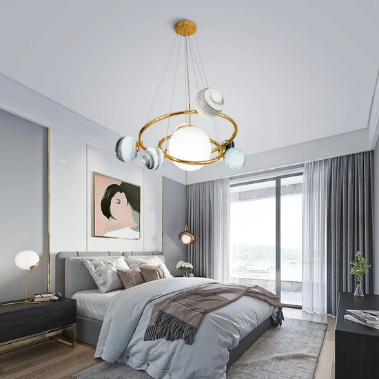 Wandering the Earth Design Chandelier by Gloss (L9032/6+1L)