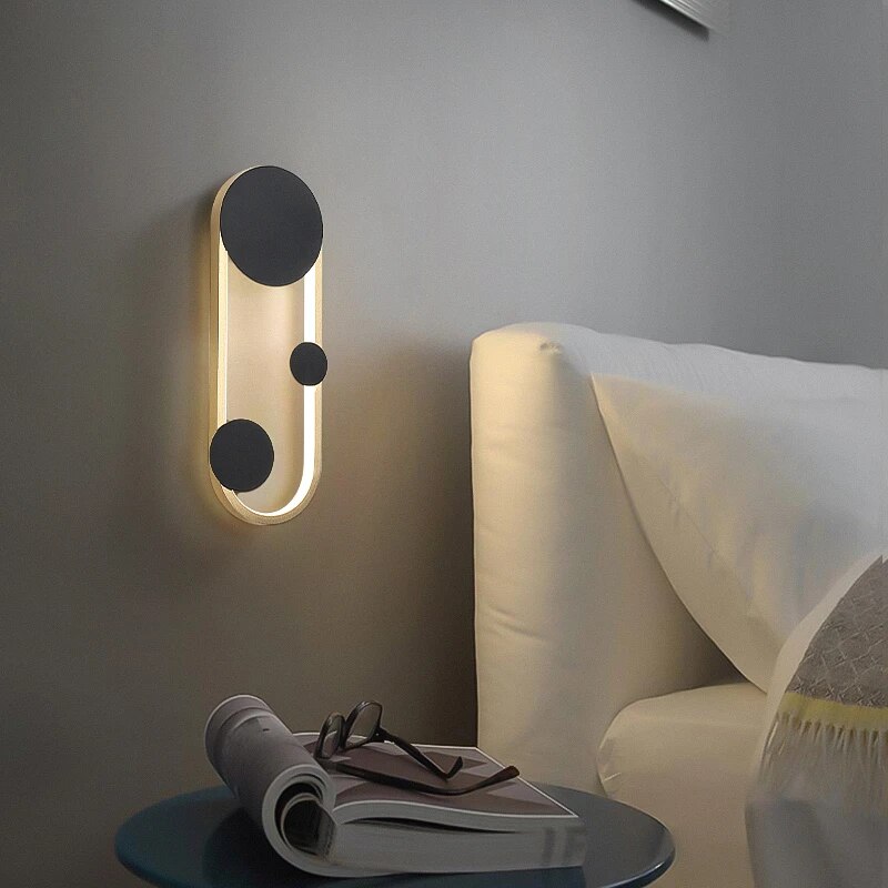 Load image into Gallery viewer, Gold and Black Indoor Wall Lamp by Gloss (B868)
