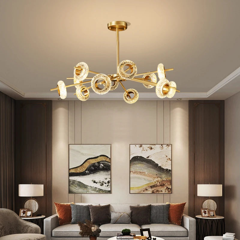 Luxury North Copper LED Crystal Chandelier by Gloss (L9005)