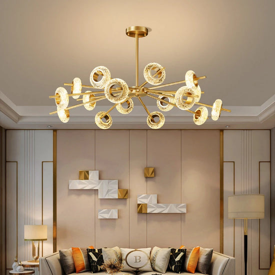 Luxury North Copper LED Crystal Chandelier by Gloss (L9005)