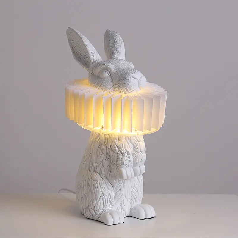 T2627 Unique Design home decor interior accessories modern decorative accents resin sit and stand rabbit statue shape LED light table lamps