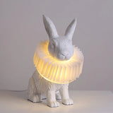 T2627 Unique Design home decor interior accessories modern decorative accents resin sit and stand rabbit statue shape LED light table lamps