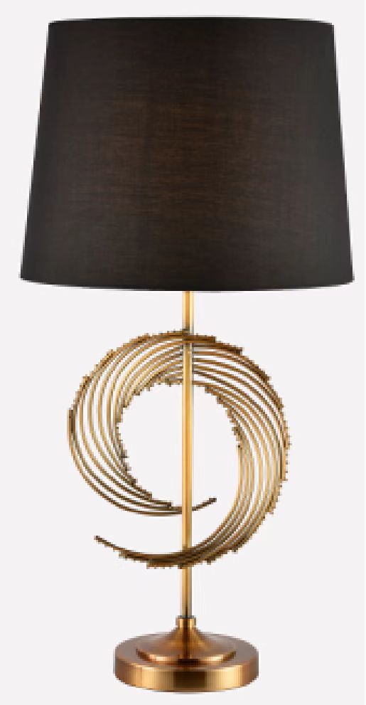 Nordic Golden iron fabric Table Desk Lamp For Bedroom Foyer, living room, office, Hotel, Cafe by Gloss (T8068)