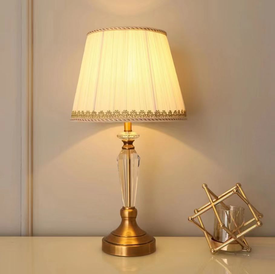 T9661 Premium Golden Metal Table Lamp with Golden Shade for bedroom, living room, bedside, hotel