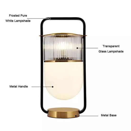 New Modern Design Creative Portable Table Desk Lamp Dimmable Light For Bed Side , Living Room, Hotel by Gloss (T9704)