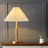 T9705 Modern Copper Table Lamp for Living Room, Study, Bedroom, Bedside Metal Desk Lamps
