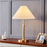 T9705 Modern Copper Table Lamp for Living Room, Study, Bedroom, Bedside Metal Desk Lamps