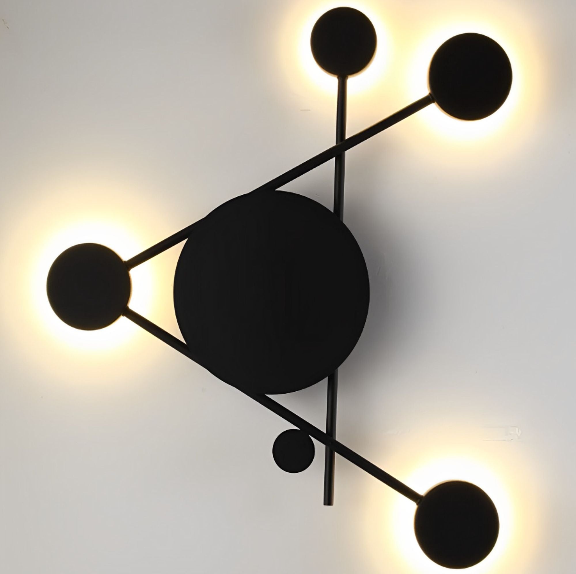 9026 Modern LED Wall Lamp for Living Room Round Metal Art Design Lighting for Restaurant Decoration