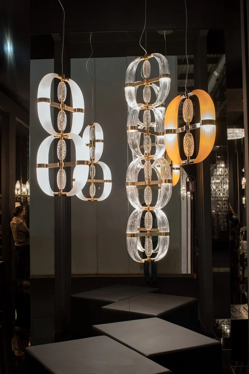 Luxury Glass Led Double Height Chandelier by Gloss (9088)