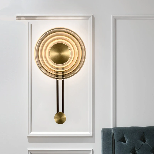 Designer Glass Copper LED Wall Lamp by Gloss (B804)