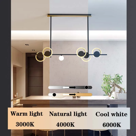 L9042/8L Black Gold Modern Decorative LED Chandelier